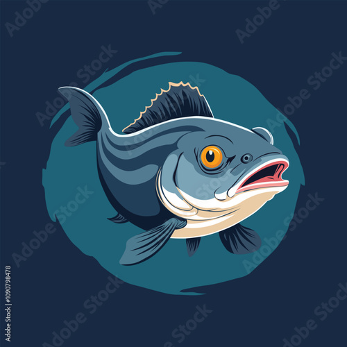 Catfish vector illustration, Hand Drawn Catfish Vector, Hand Drawn Fish.