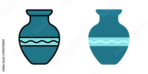 Pottery icon set. ceramic vases sign. for mobile concept and web design. vector illustration on white background