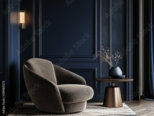 Modern Swivel Chair In A Da...