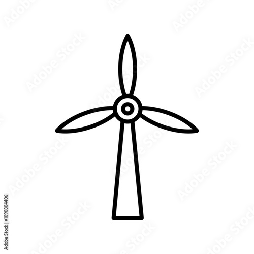 Eolic energy icon web design in vector