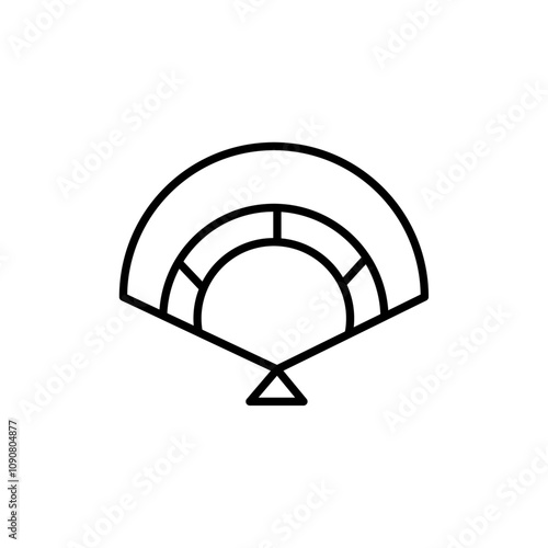 Hand fan icon web design in vector
