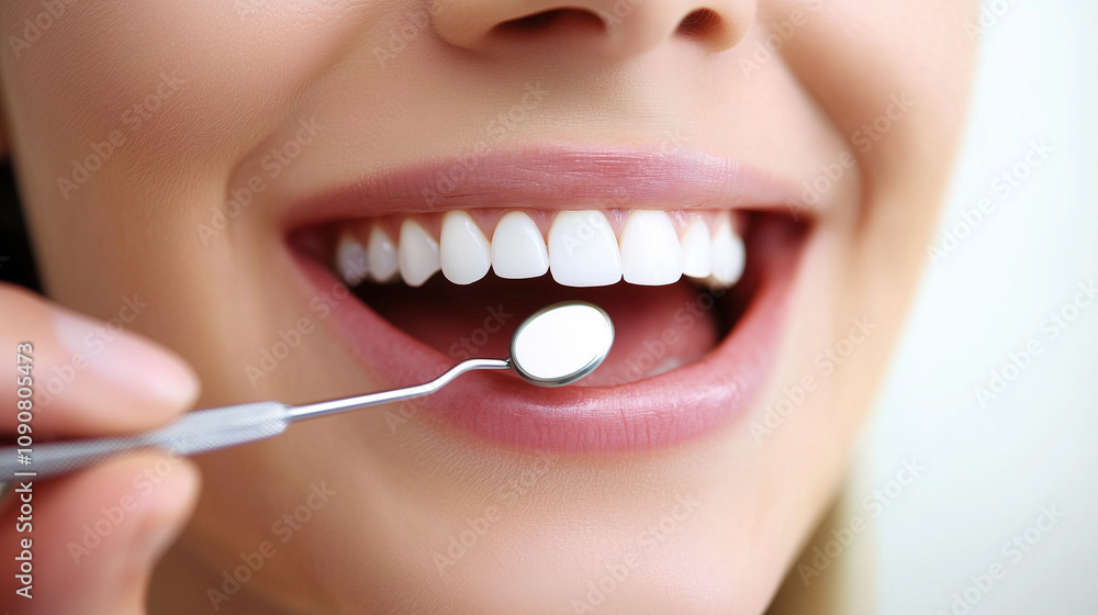 Fototapeta premium Healthy Teeth: A Symbol of Good Oral Hygiene and Wellness