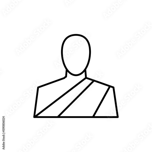 Monk icon web design in vector