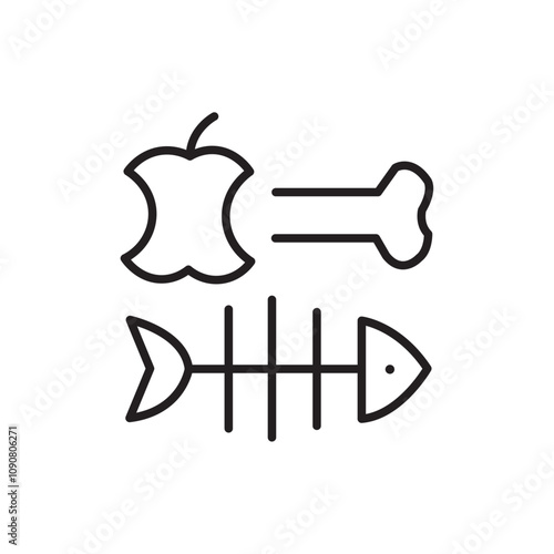 Organic waste icon web design in vector