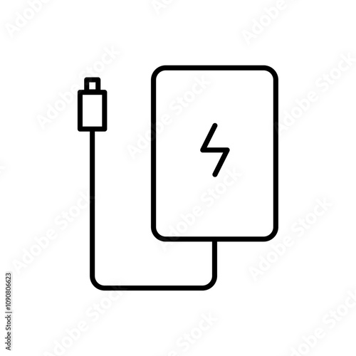 Power bank icon web design in vector