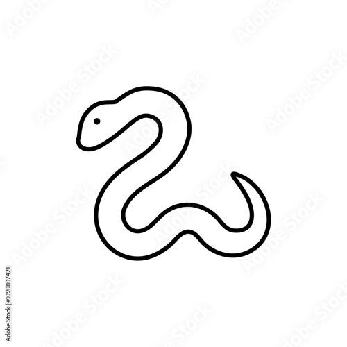 Snake icon web design in vector