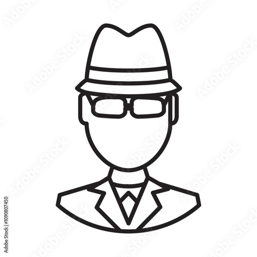 Spy icon web design in vector