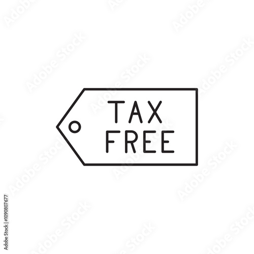 Tax free icon web design in vector