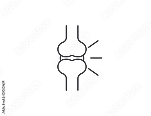 Osteoporosis, bone, disease icon. Vector illustration.