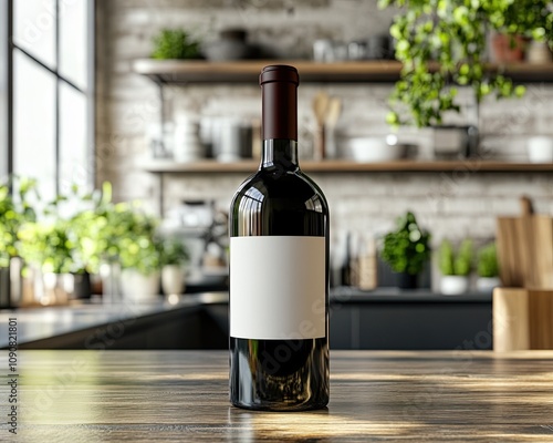 คุณพูดว่า: mockup visual preview mockup visual preview Elegant wine bottle with blank label