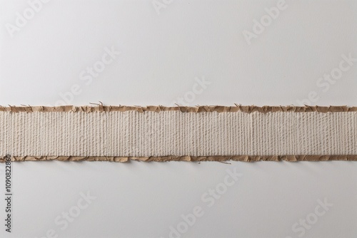 Distressed Paper Edges with Textured Border on White Background for Creative Design