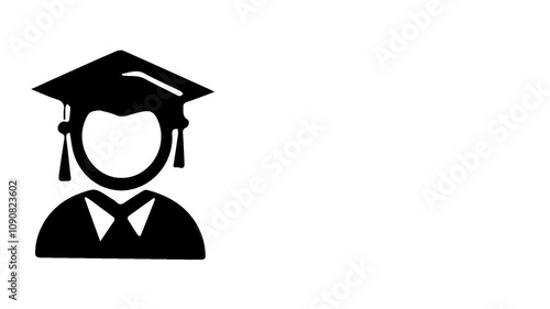 Education icon theme on a white background. Animation minimalist of education