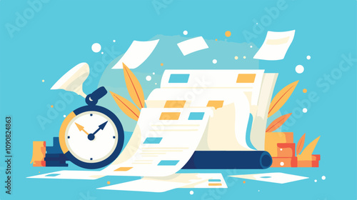 Pay Bill on Time with Calendar Reminder for Due Date Deadline - Professional Finance Management Concept