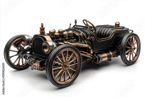 Wallpaper Mural A steampunk style car isolated on a white background. Torontodigital.ca