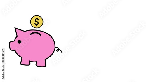 Financial concept isolated on white background with copy space