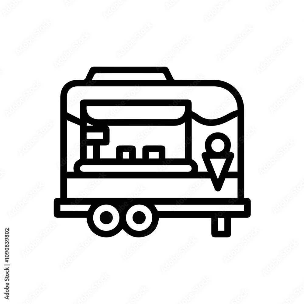 Obraz premium Truck icon symbol vector image illustration 