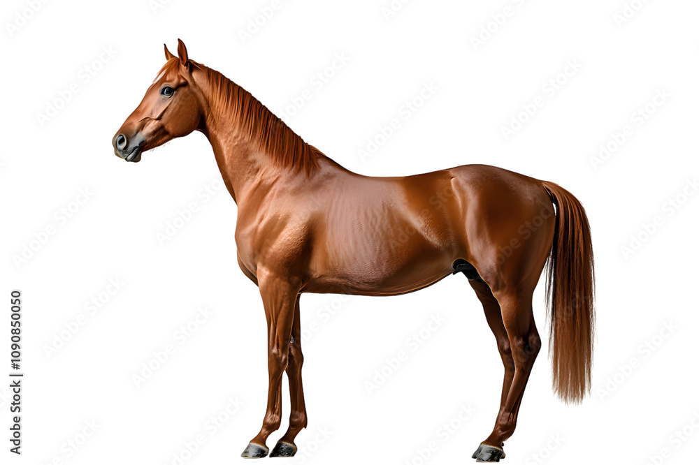 Obraz premium Brown horse isolated on transparent background