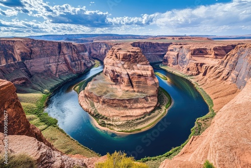 Horseshoe Bend, a dramatic meander of the Colorado River in Arizona photo