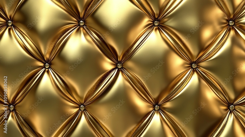A gold fabric with gold buttons and gold embroidery A gold fabric with gold buttons and gold embroidery