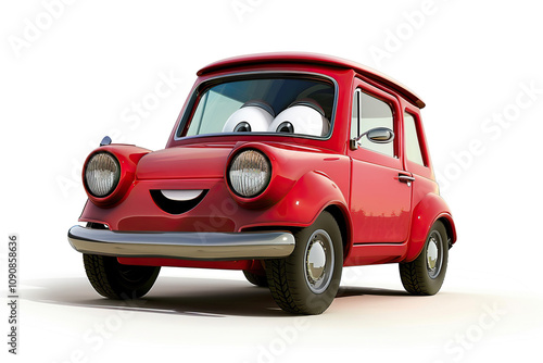 Beautiful fictional cartoon car with pronounced headlights