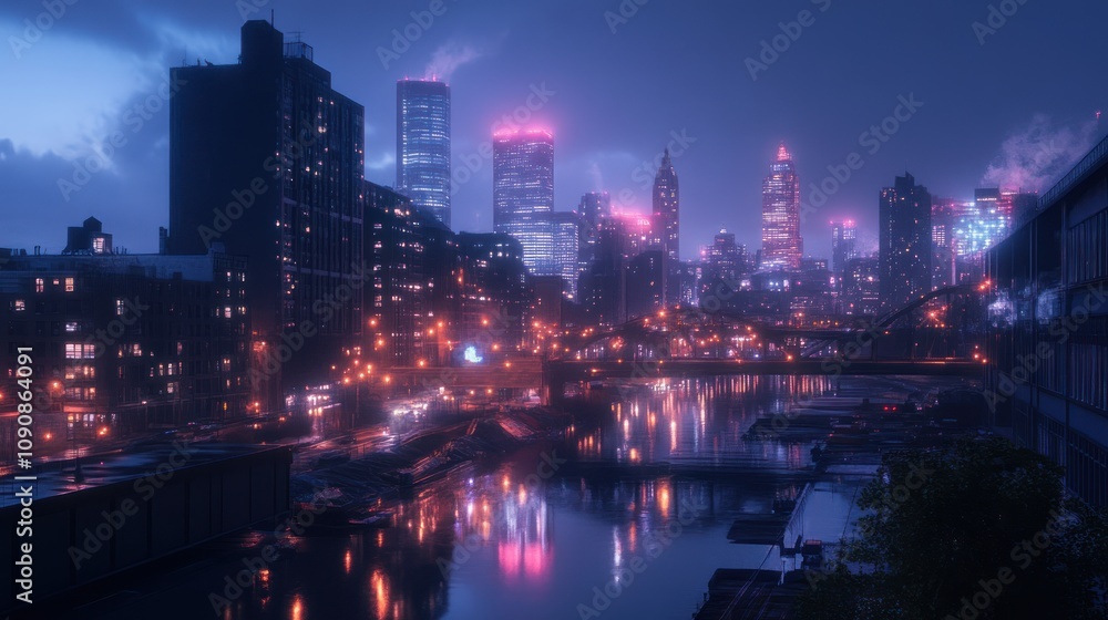 Obraz premium Cityscape at Dusk