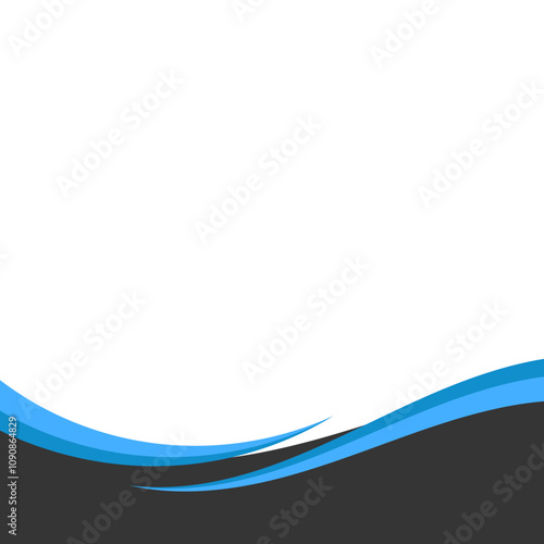 Modern Shape Wavy Footer