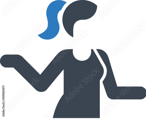 Casual pose woman icon