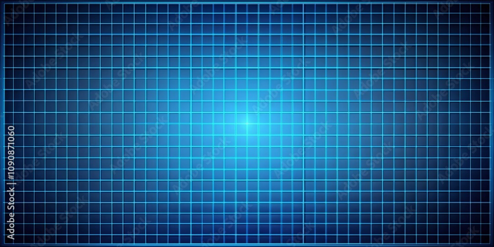 Fototapeta premium Minimalist Blue Digital Grid Pattern with Copy Space for Modern Design Applications and Backgrounds