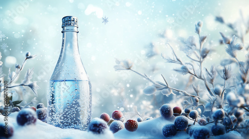 Frosty Alani Sparkling Drink in Winter Wonderland Setting