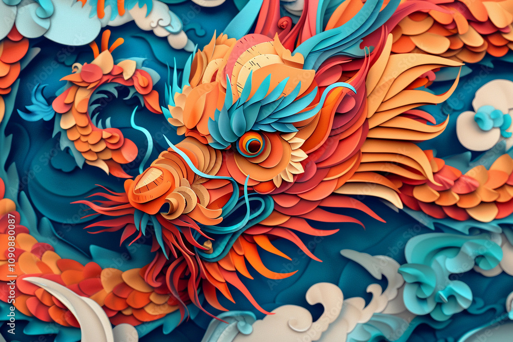 Obraz premium Beautiful greeting card with holiday composition for celebrate New Year