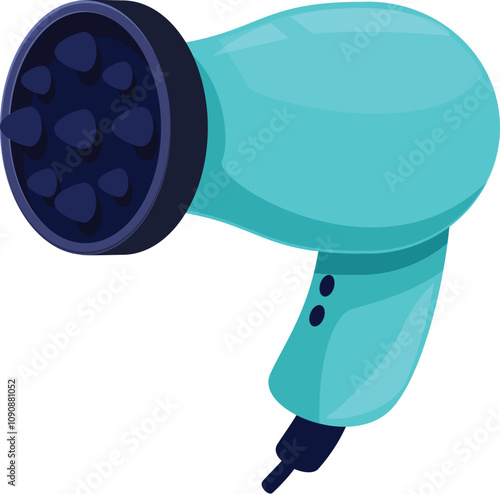 Hair dryer blowing hot air, perfect for hairdressers and barbers