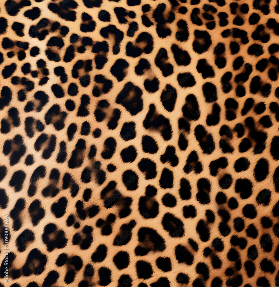 Fototapeta premium Leopard skin texture, real wild cat fur, background design, modern pattern