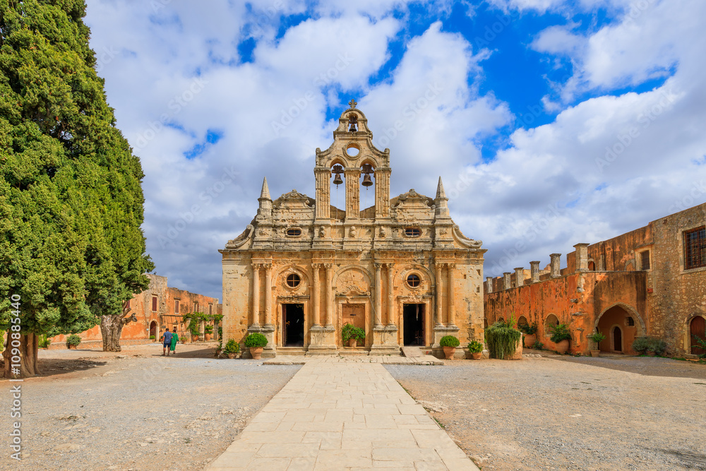 Crete island, Greece. The Arkadi Monastery.