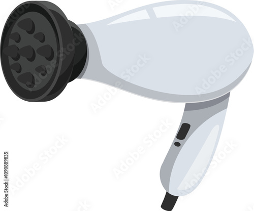 Hair dryer blowing hot air, perfect for styling and drying hair