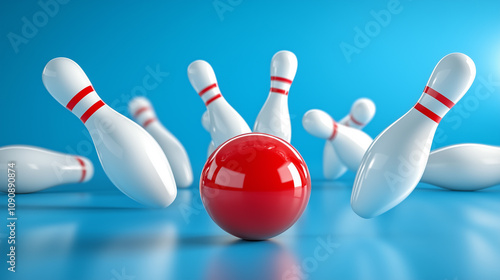 Dynamic View of an Incoming Bowling Ball photo