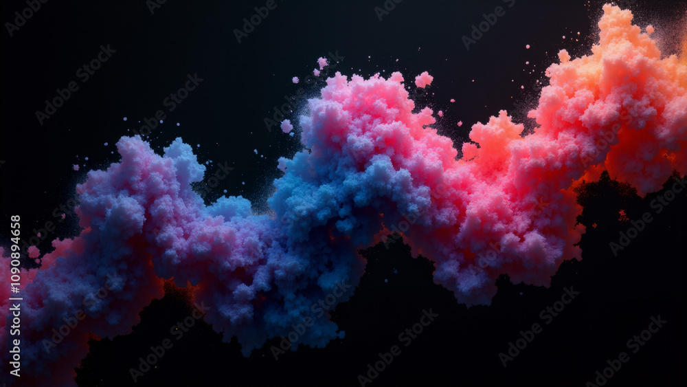 Abstract orange and blue background. Generative ai. Abstract orange and blue background. Generative ai.