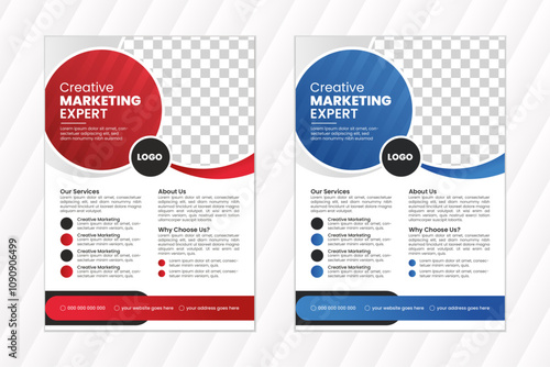 a bundle of 2 templates of different colors a4 flyer template, Creative Corporate & Business Flyer Brochure Template Design, newest trendy and multipurpose editable design.