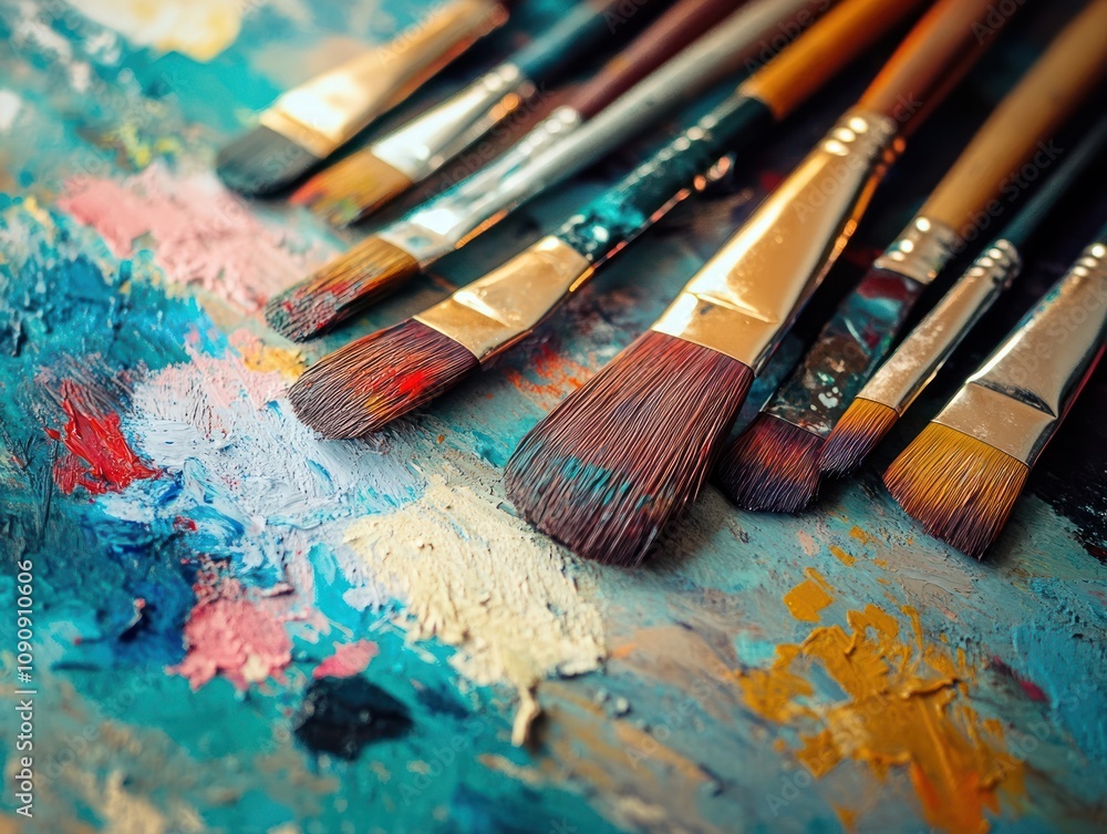 Obraz premium Painting techniques for all levels, creative ideas for beginner to advanced artists