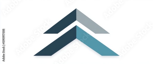 Free Download A logo for a company with a blue and gray design. The logo has two triangles that are pointing upwards - GFXLoad