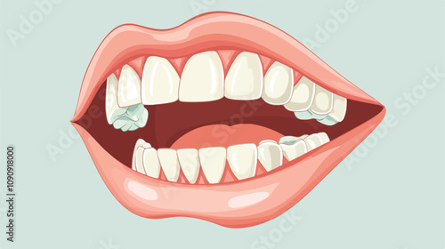 Healthy Dental Care: Mouth with Teeth Concept for Oral Hygiene