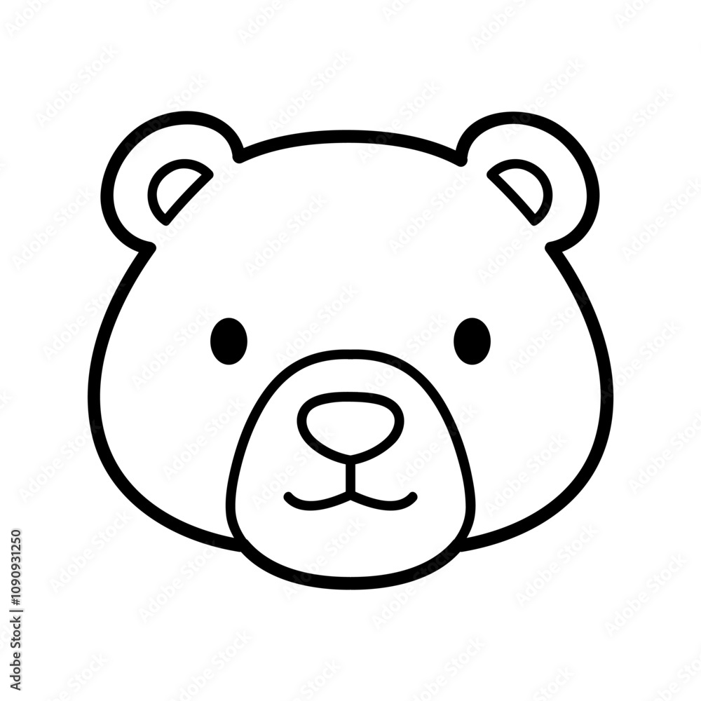 Adorable animal head character cartoon Adorable animal head character cartoon