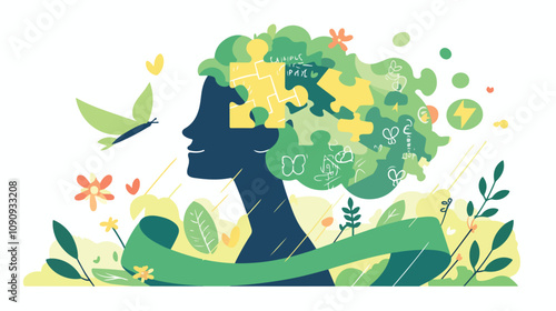 Mental Health Day Concept for International Holiday Celebration