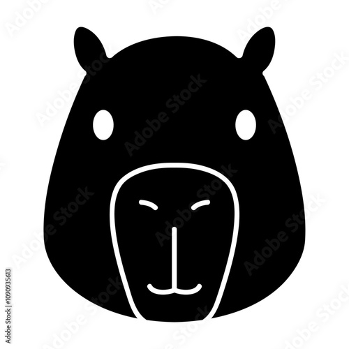 Adorable animal head character cartoon