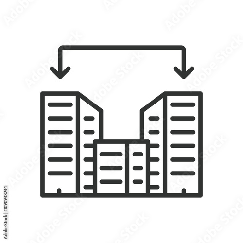 Business competitiveness, icon in line design. Competition, business, strategy, market, growth, performance, advantage on white background vector. Business competitiveness editable stroke icon