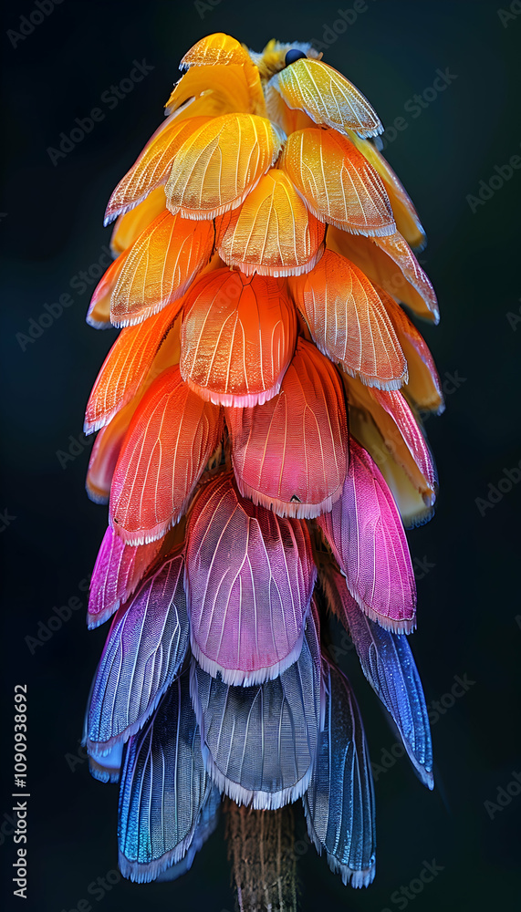 Obraz premium Vibrant, multicolored flower close-up.