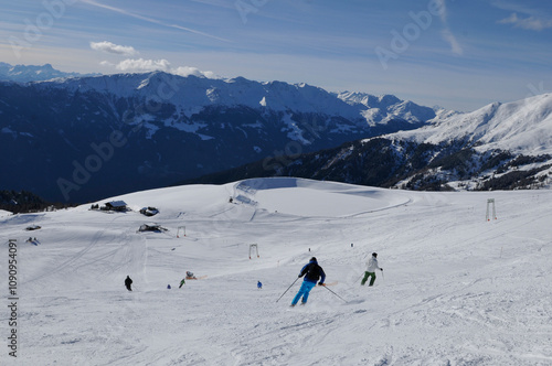 Austrian alps: The winter sport region in Lienz City in East Tirol photo