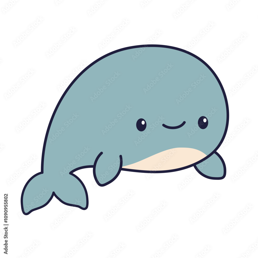 Cute and adorable whale animal character cartoon Cute and adorable whale animal character cartoon