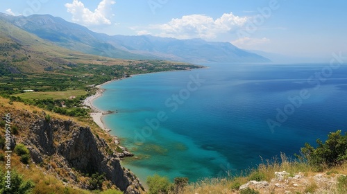 Wallpaper Mural Stunning Ionian Sea top view. Torontodigital.ca