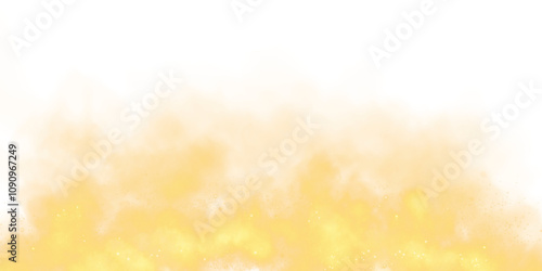 Wallpaper Mural Fantastic yellow smoke background. Magic yellow smoke with glitter and small particles of twinkling stars. Fog with luminous particles. Yellow vapor with stardust. Morning fog over land or water Torontodigital.ca
