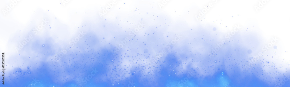Fantastic blue smoke background. Magic blue smoke with glitter and small particles of twinkling stars. Fog with luminous particles. Blue vapor with stardust. Morning fog over land or water surface, ma Fantastic blue smoke background. Magic blue smoke with glitter and small particles of twinkling stars. Fog with luminous particles. Blue vapor with stardust. Morning fog over land or water surface, ma